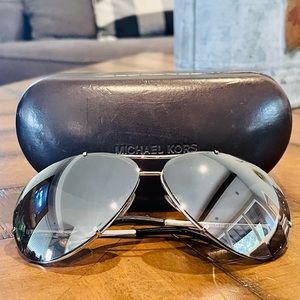 Michael Kors mirrored aviator sunglasses